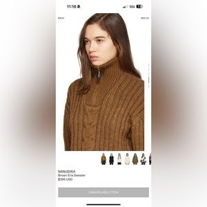 Nanushka Brown Eria Sweater